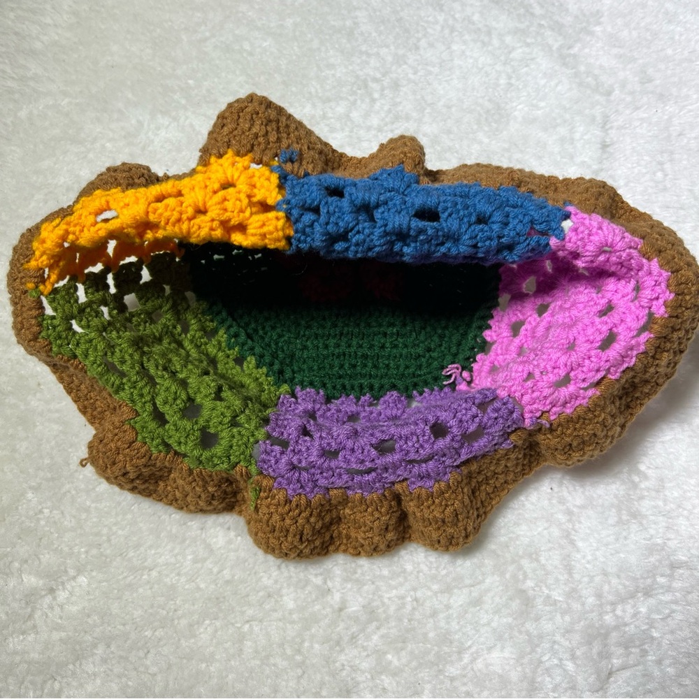 Crocheted Colorblock Bucket Hat - Picture 6 of 8
